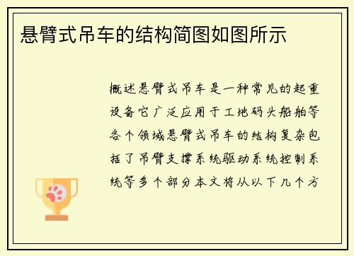 悬臂式吊车的结构简图如图所示